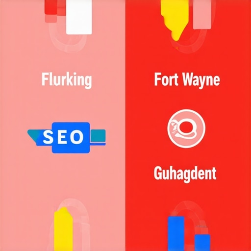 Infographic showing seasonal SEO tactics and local community engagement for Fort Wayne