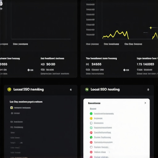Local SEO Analytics Dashboard Screenshot displaying Fort Wayne Google Maps ranking metrics