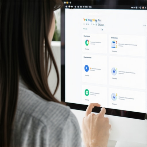 Optimizing GMB Dashboard for Local SEO Person optimizing Google My Business profile on a laptop