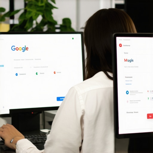 SEO specialist working on Google My Business profile to improve local map rankings.