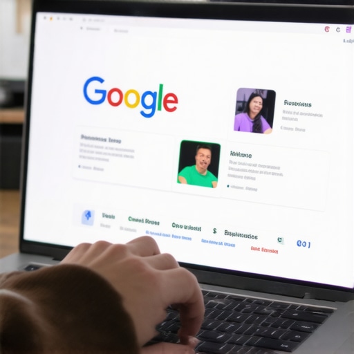 Person editing a Google Business profile using a laptop to improve local SEO ranking.