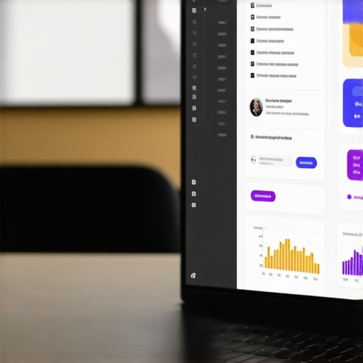 Person updating Google Business Profile on laptop showing analytics and profile details.