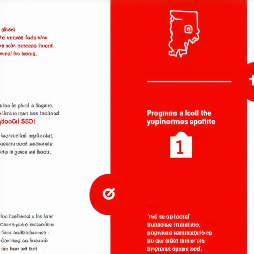 An infographic illustrating the steps to optimize a Google Business Profile for better local rankings in Indiana.