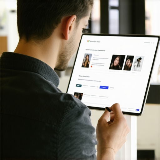 Business owner uploading photos to Google My Business profile