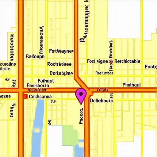 Fort Wayne local businesses highlighted on Google Maps and search results.