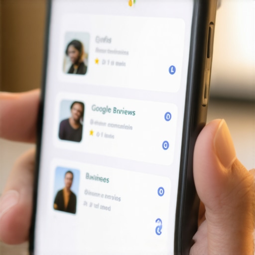 Smartphone screen showing Google Business Profile edits.