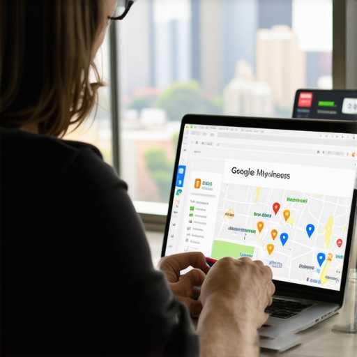 Optimizing Your GMB Profile in Fort Wayne Business owner updating Google My Business profile